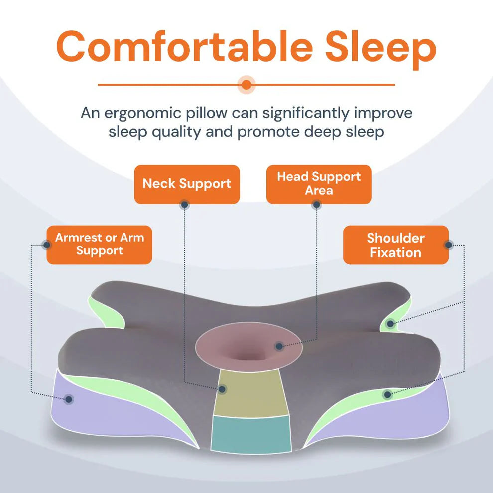 CHIEF Octopus Butterfly Memory Neck Pillow