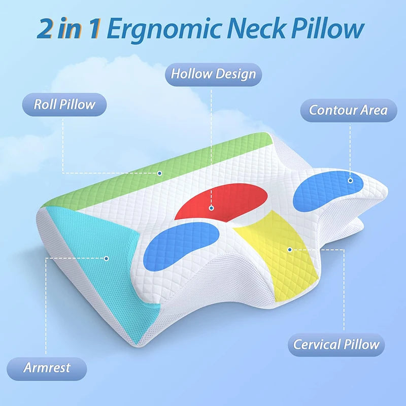 CHIEF X2 Butterfly Octopus Memory Foam Orthopaedic Pillow